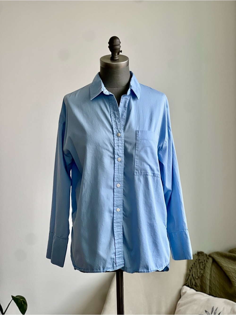 Classic Light Blue Women’s Button-Up Shirt
